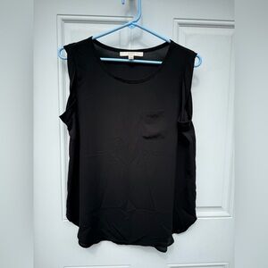 LOFT Black Sleeveless Tank Top